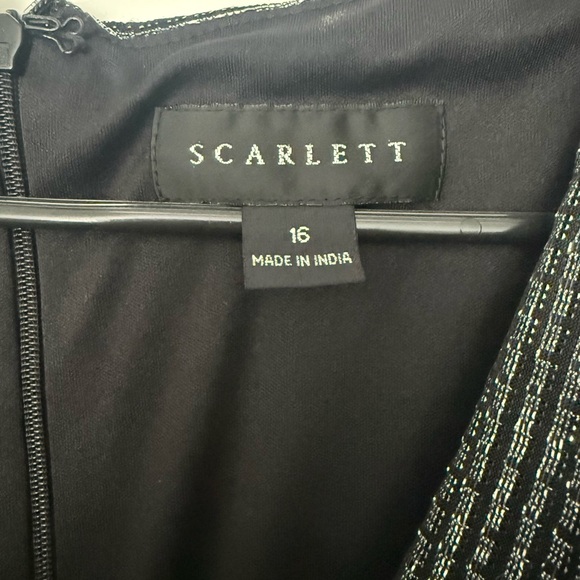 Scarlett Black Maxi Dress with Silver Metallic Bodice - Picture 2 of 2